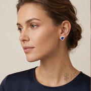 Azure Heart Orecchini con Cuore Azzurro