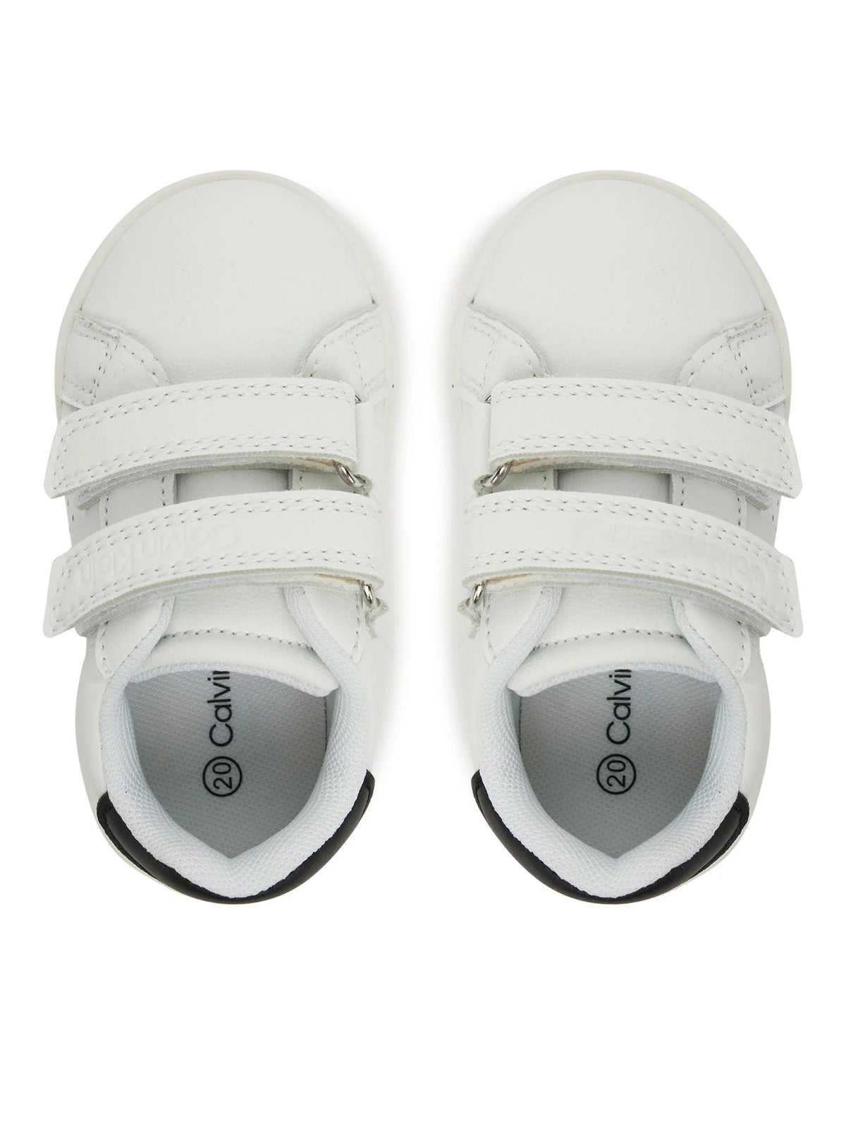 Calvin Klein Jeans sneakers in ecopelle con strappi bianco nero