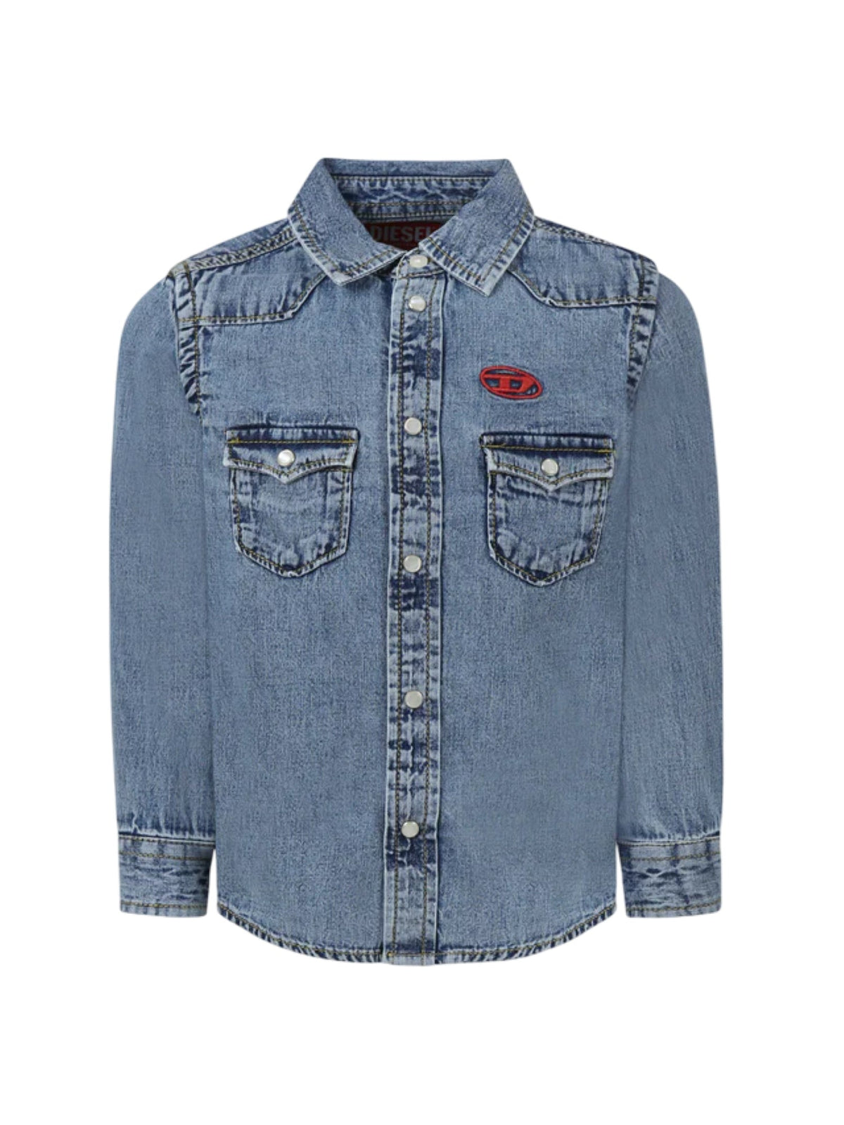 Diesel camicia in denim Ceko manica lunga lavaggio blu