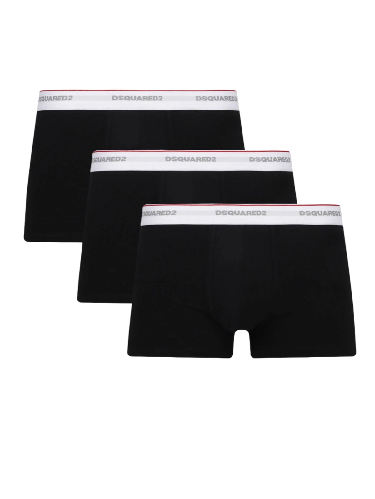 Dsquared2 set 3 boxer con fascia logata nero