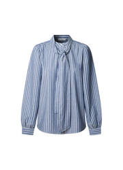 Pepe Jeans Camicia Donna MATY PL3051268 561 Blu - Camicia Casual in Cotone Leggera