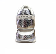 CafèNoir Sneaker Animalier e Zeppa DN1410 bianco argento