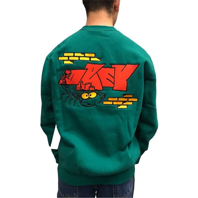 Obey Felpa Brick by Brick 112480103 Uomo Ivy Verde