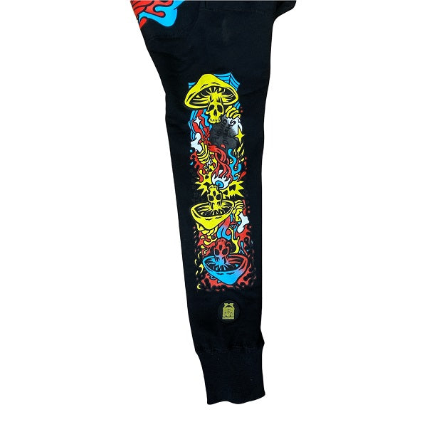 Mushroom Felpa con girocollo da uomo 29000-01 nero