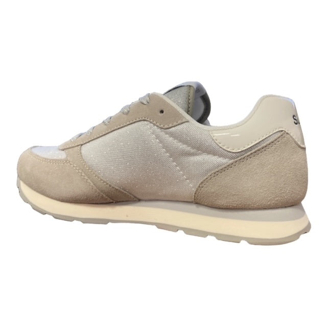Sun68 scarpa sneakers da ragazza Ally Glitter Mesh Z32403 01 bianco