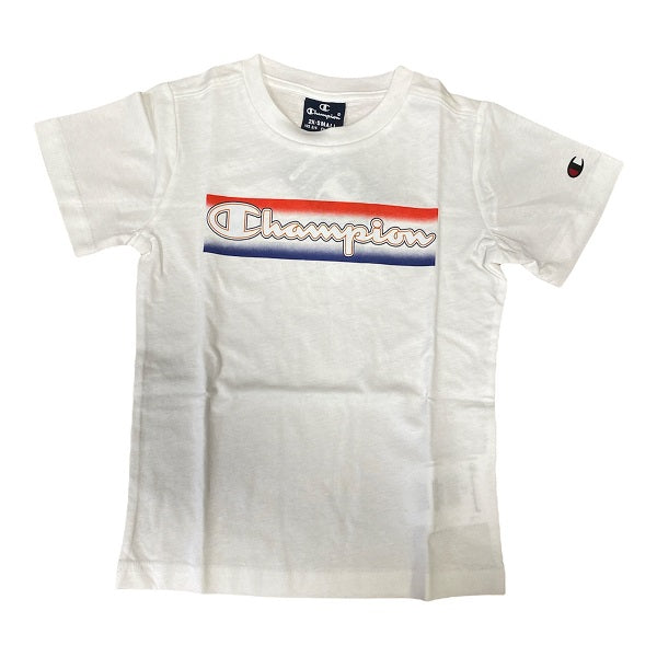 Champion T-shirt manica corta da ragazzo 305979 WW001 WHT bianco