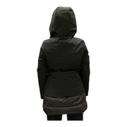 Yes Zee Cappotto da donna con inserti in pelle O086/NT00 0801 nero