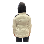 Yes Zee Cappotto Bimba con Cappuccio O006/QVJJ 0101 bianco perla