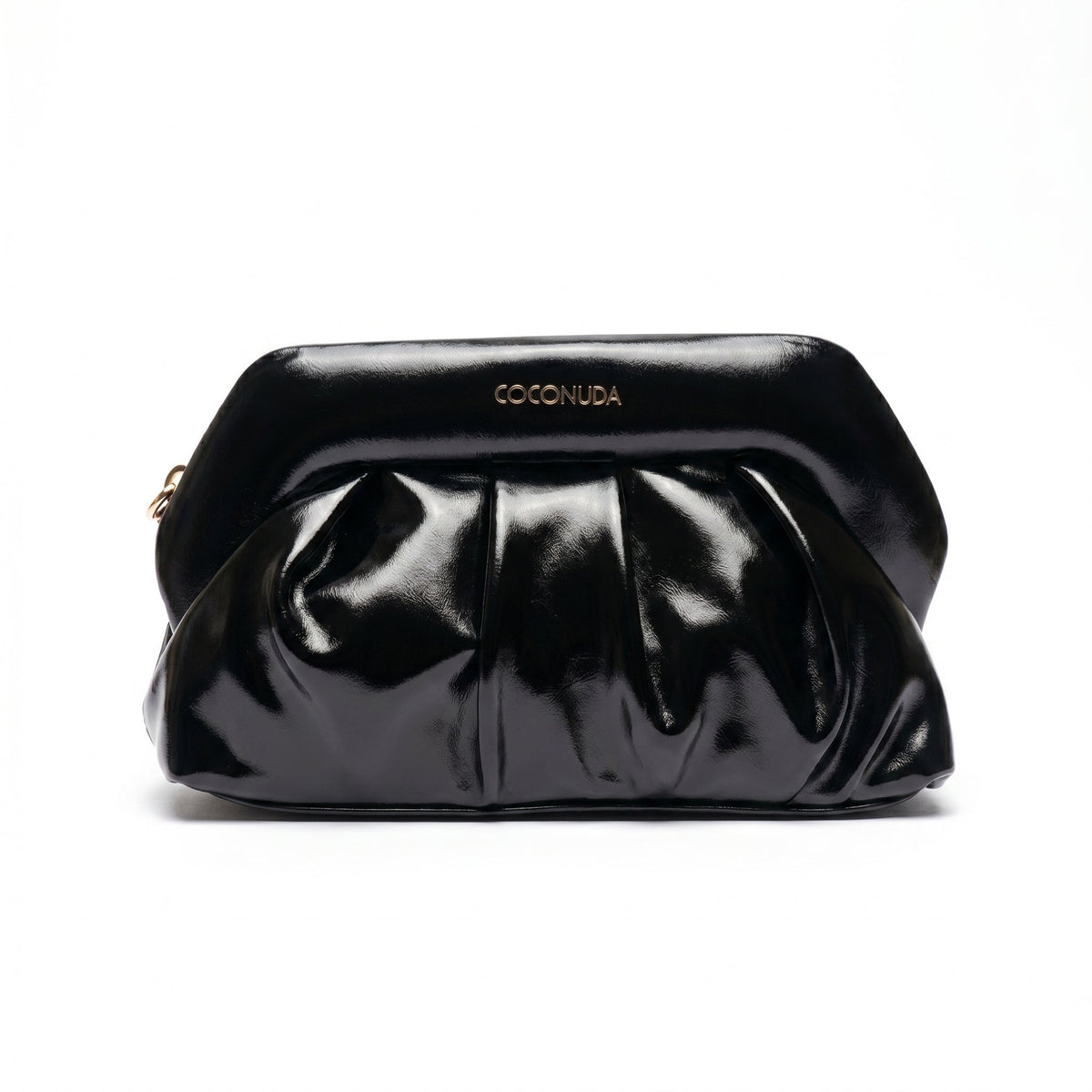 Coconuda Pochette Drappeggiata con Chiusura a Clip
