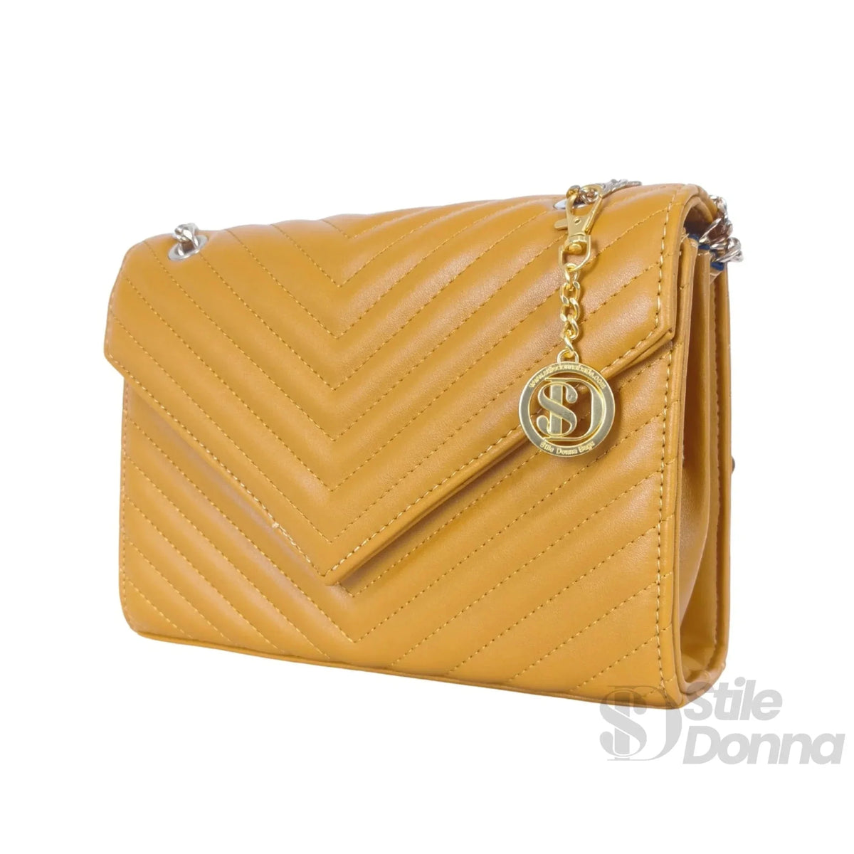 Sofia Pochette Giallo Senape con Catena