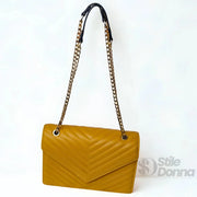 Sofia Pochette Giallo Senape con Catena