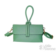 Mirella Pochette Verde Menta con Zip