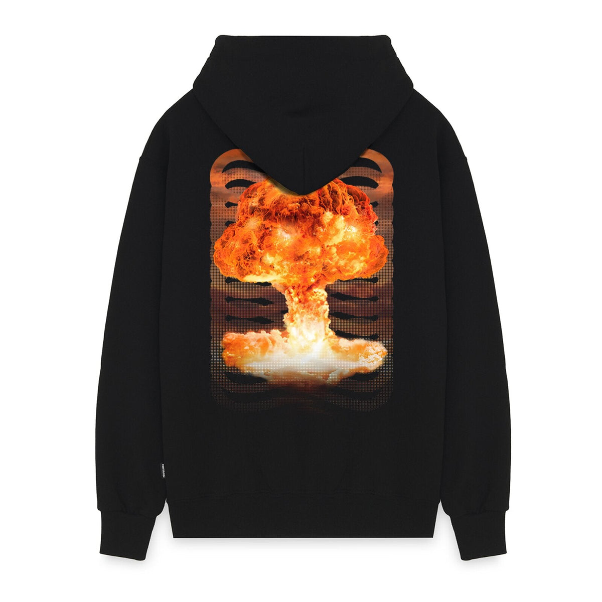 Propaganda Ribs Atomic 24FWPRFE799-01 Uomo Nero - Felpa con Cappuccio