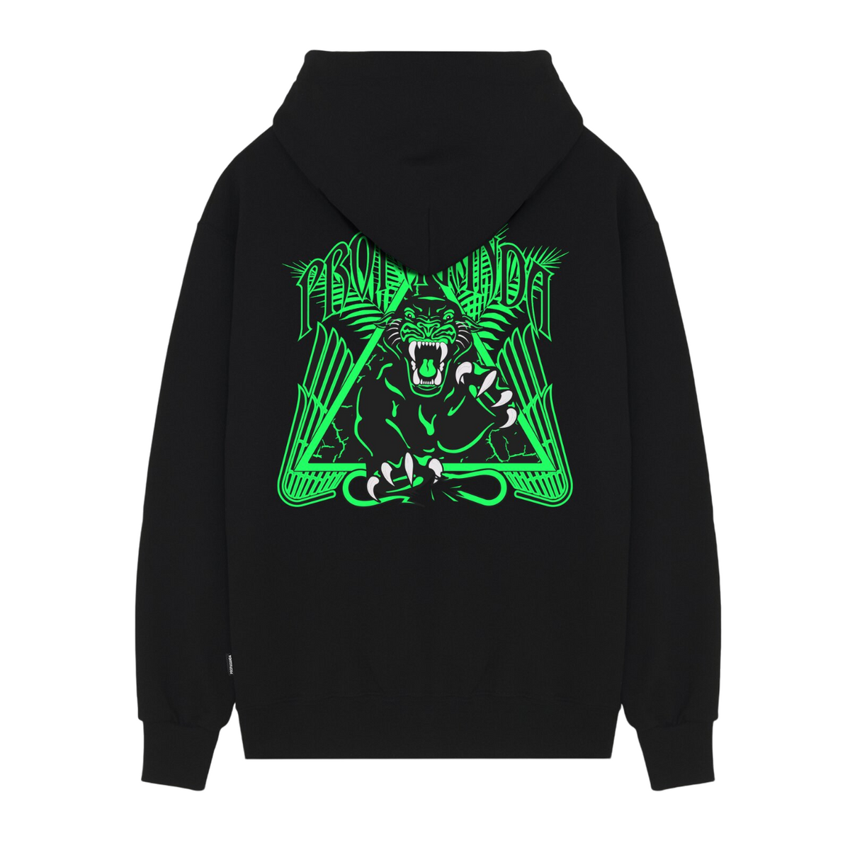 Propaganda Felpa con Cappuccio Uomo Nera Triangle Panther - 24FWPRFE806-01