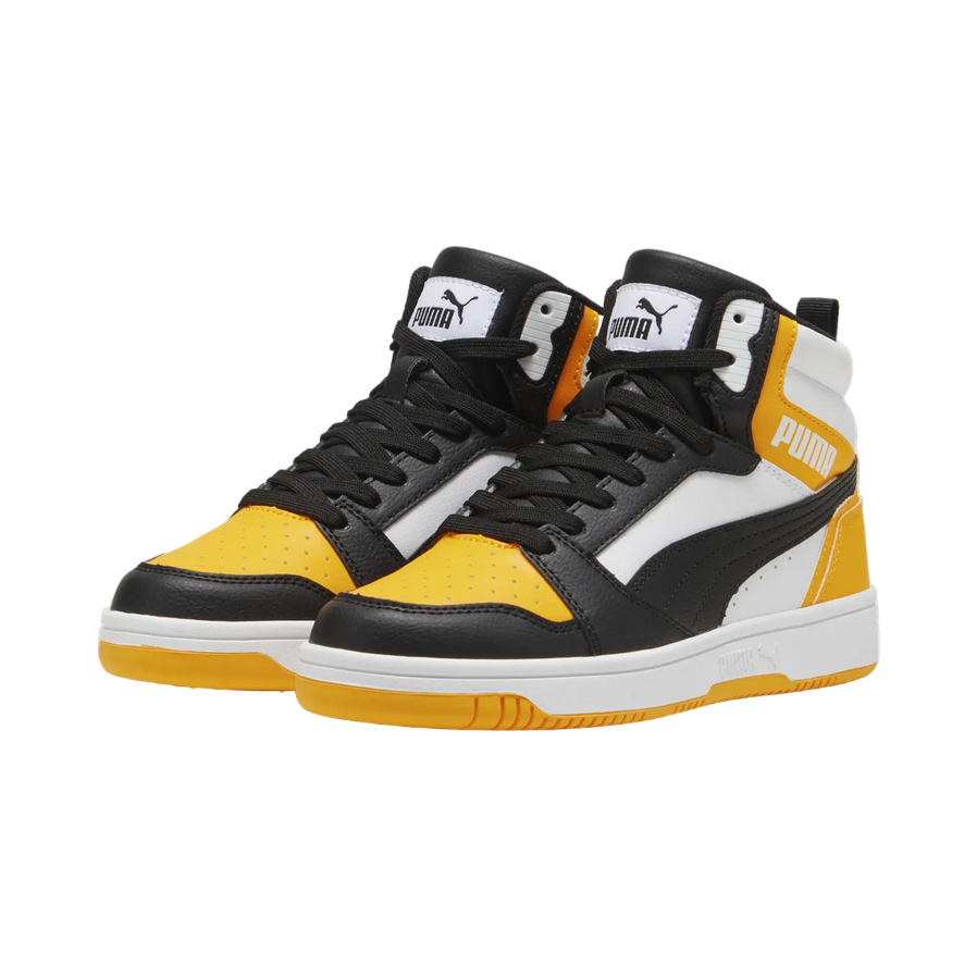 Puma Rebound V6 393831-19 Ragazzo Giallo-Bianco-Nero - Sneakers Alte