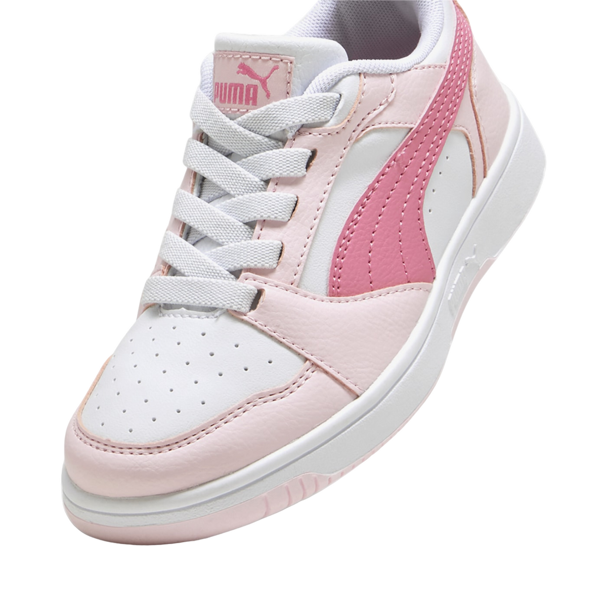 Puma Rebound v6 396742-08 Bambina Bianco Rosa - Sneakers