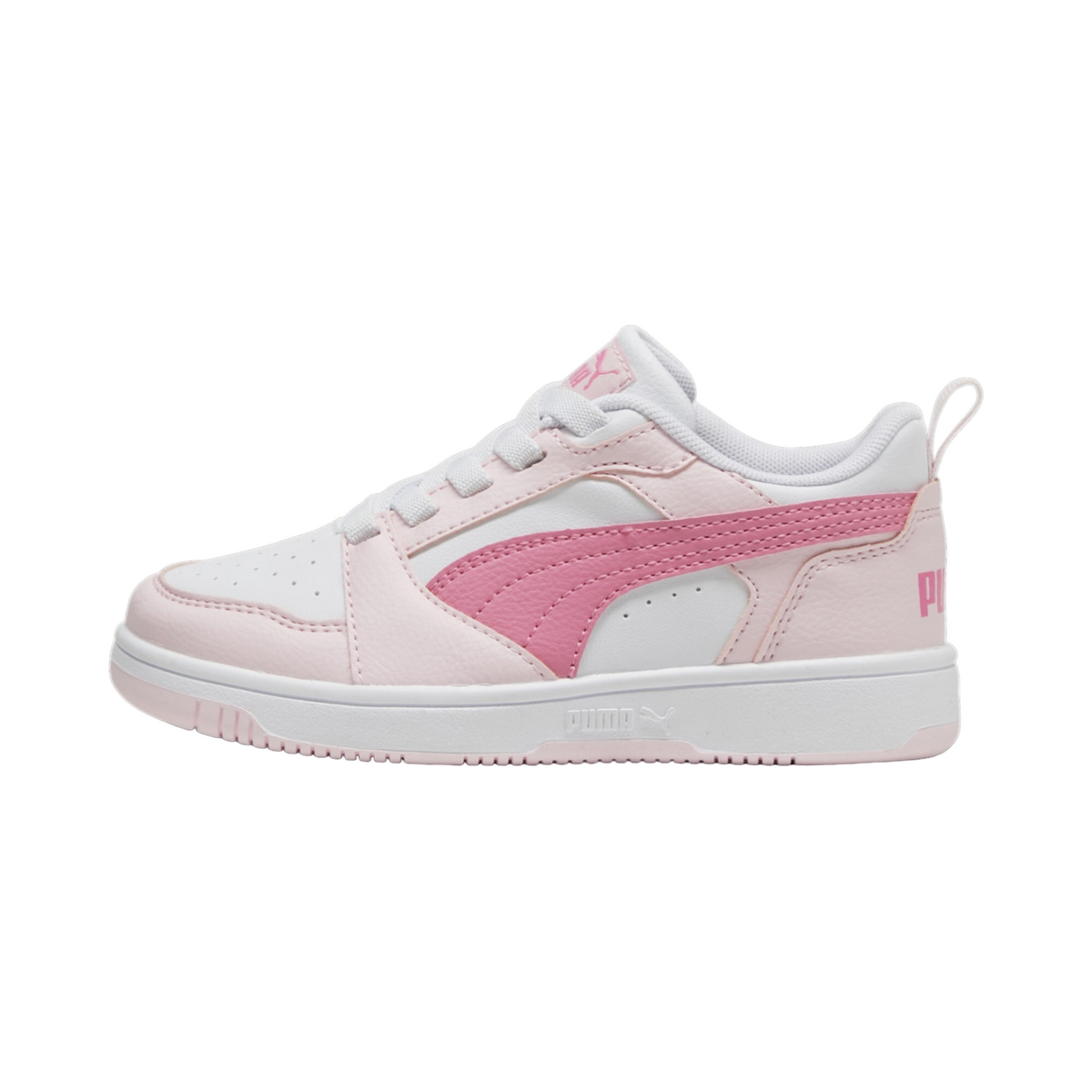 Puma Rebound v6 396742-08 Bambina Bianco Rosa - Sneakers