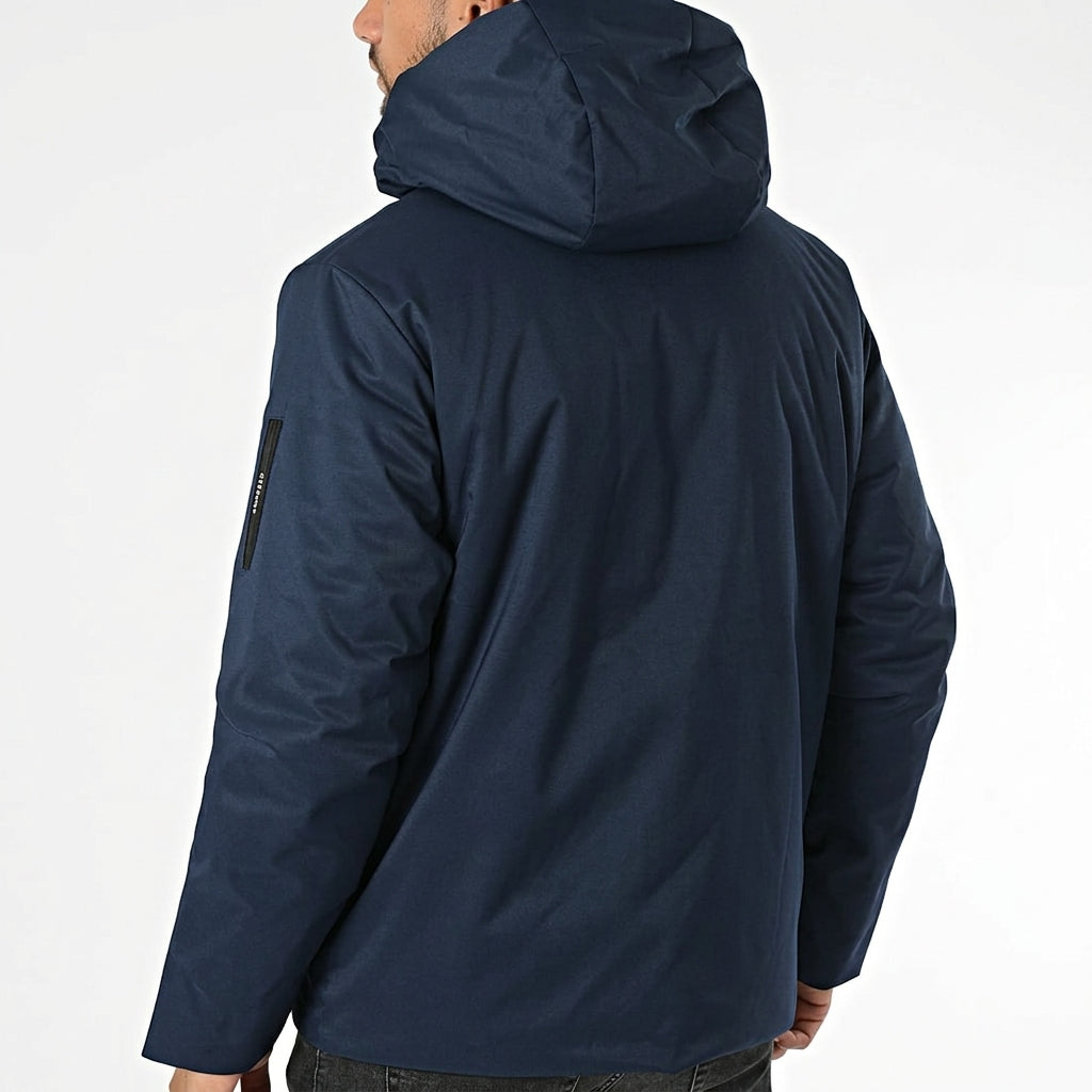 EA7 ARMANI giubbotto Caban da uomo con cappuccio 7M002375 AF15952 UB102 blu
