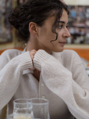 Mohair Mix Polo Sweater