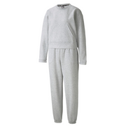 Puma tuta da donna con felpa girocollo Loungewear 845855-04 grigio