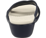 Crocs sandalo da donna con tallone rialzato Patricia II 11661 blu-stucco