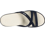 Crocs sandalo da donna con tallone rialzato Patricia II 11661 blu-stucco