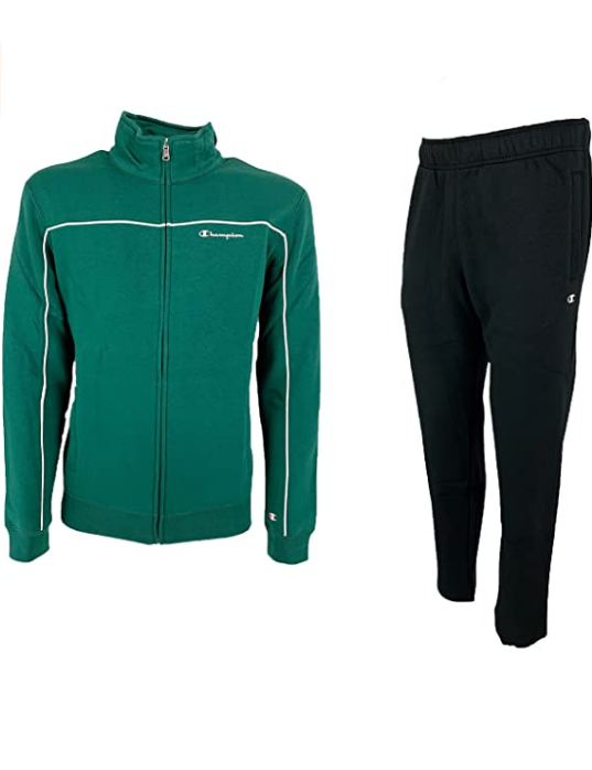 Champion Tuta Full Zip 216689 GS502 HLG green black