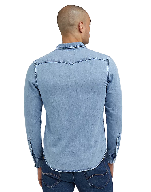Lee camicia in jeans da uomo Western 112341774 blu chiaro