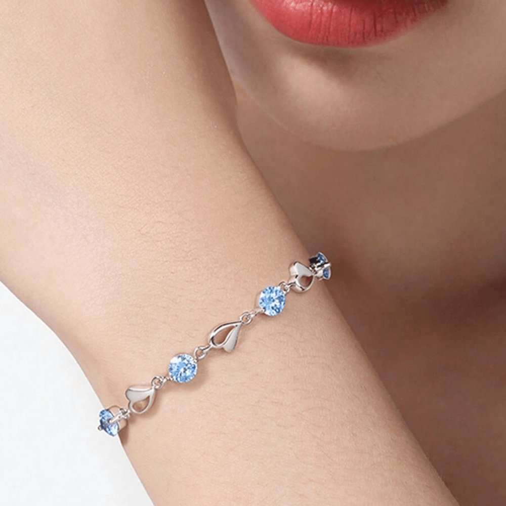 Bracciale Pietre Blu Compleanno - 50 anni.