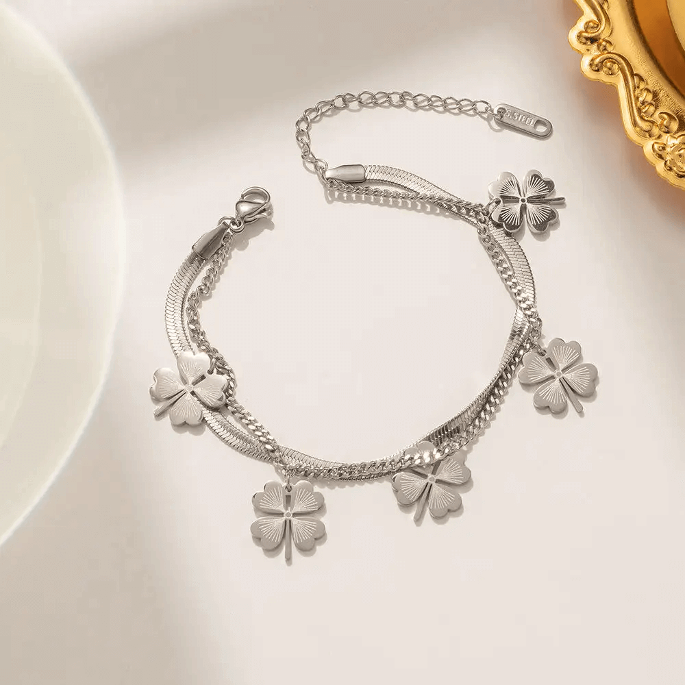 Bracciale Quadrifoglio Cara Maestra -  Ti vogliamo tanto bene.