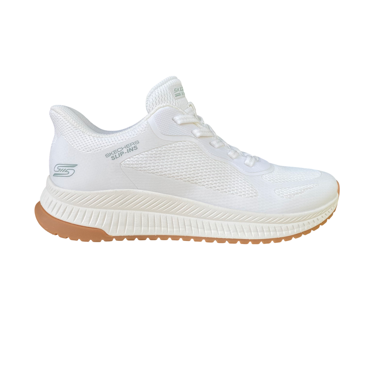 Skechers Slip-ins BOBS Squad 4 Staple Look 117624/WHT Bianco Donna