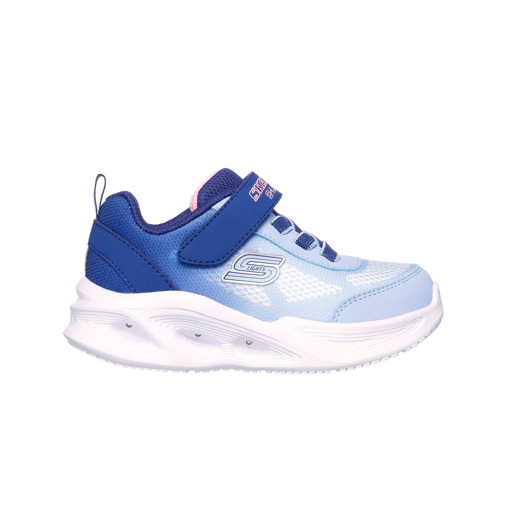 Skechers Sola Glow Ombre Deluxe 303714N/NVLB Bambina Blu Celeste - Sneakers con Luci
