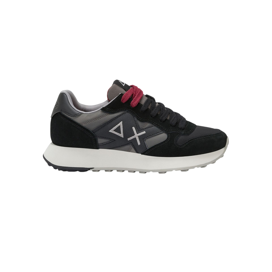 Sun68 – Sneaker Uomo Jaki Bicolor Z45114 11 Nero | Running heritage, nylon e suede premium, comfort quotidiano