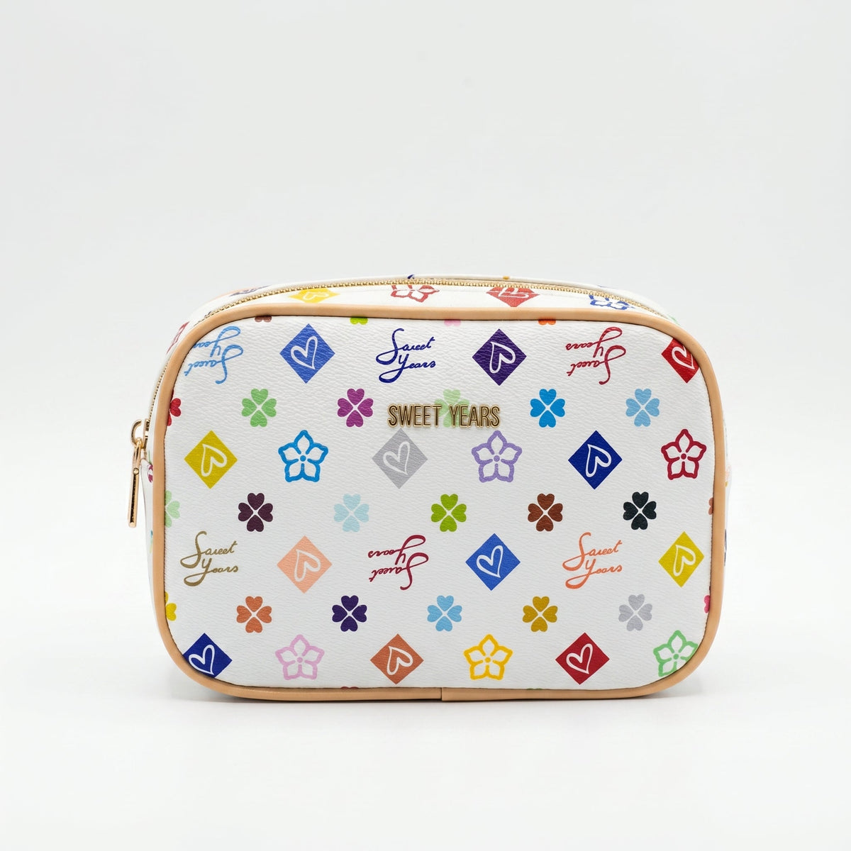 Sweet Years Camera Bag in Ecopelle con Stampa Monogram