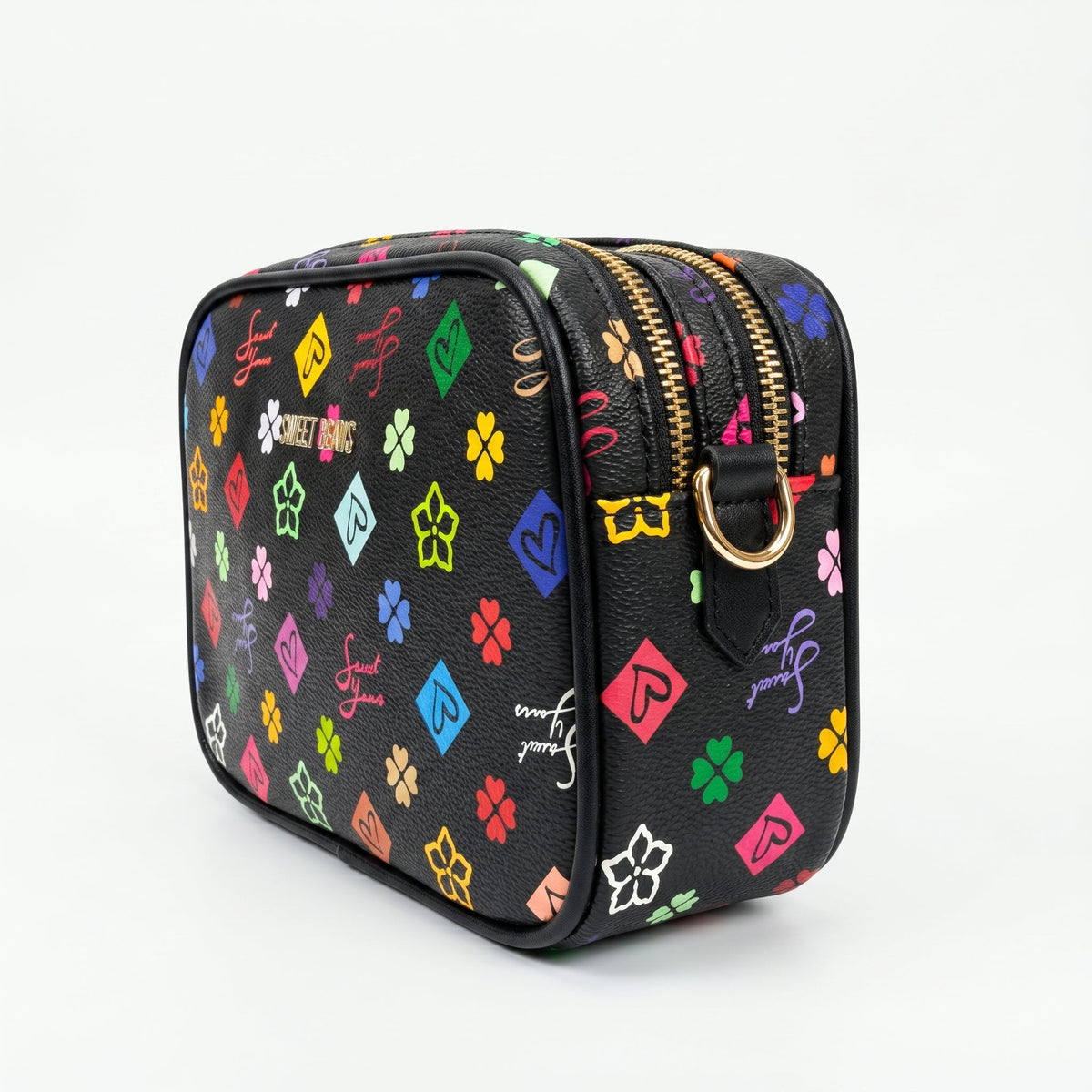 Sweet Years Camera Bag in Ecopelle con Stampa Monogram