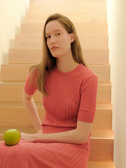 Cotton Micro Pointelle T-Shirt