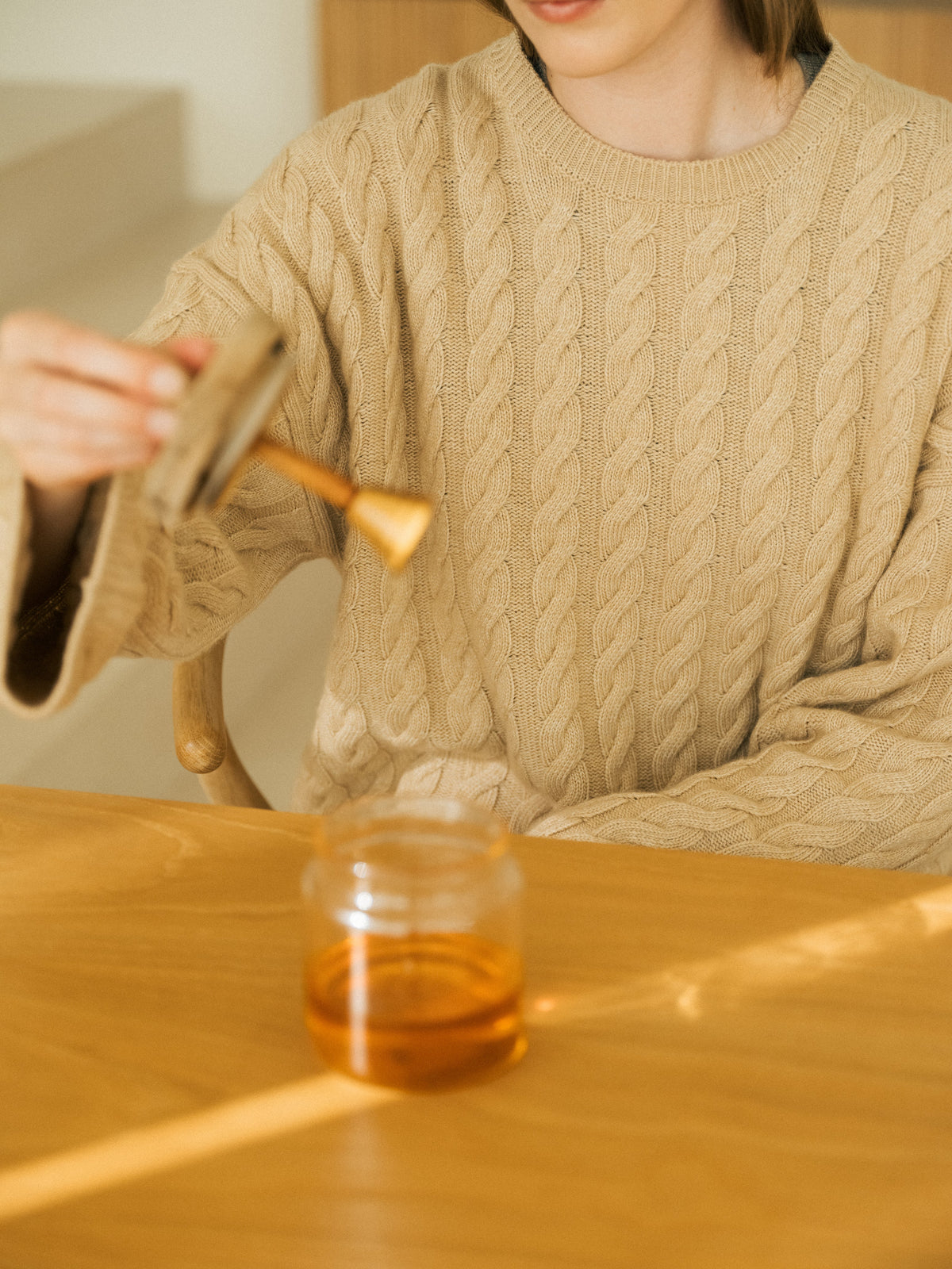 Cashmere Mix Maxi Cable Sweater