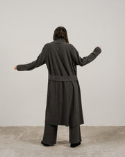 Cashmere Mix Shawl Collar Maxi Cardigan