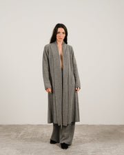 Cashmere Mix Shawl Collar Maxi Cardigan