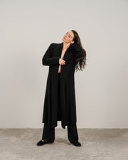 Cashmere Mix Shawl Collar Maxi Cardigan