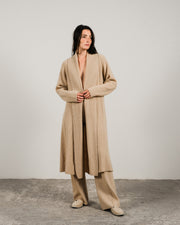 Cashmere Mix Shawl Collar Maxi Cardigan