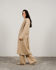 Cashmere Mix Shawl Collar Maxi Cardigan