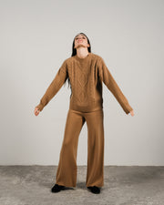 Cashmere Mix Cable Knit Sweater
