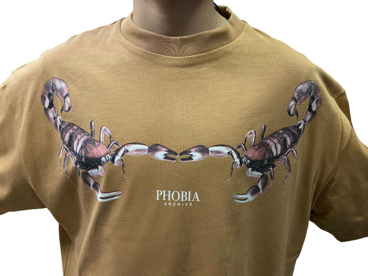 Phobia T-shirt unisex terracotta con Scorpione PH00218