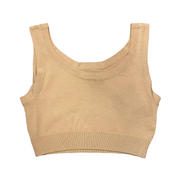 XT Studio canotta top da donna in cotone. Colore sabbia
