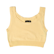 XT Studio canotta top da donna in cotone. Colore vaniglia