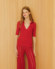 Cotton Ribbed Polo