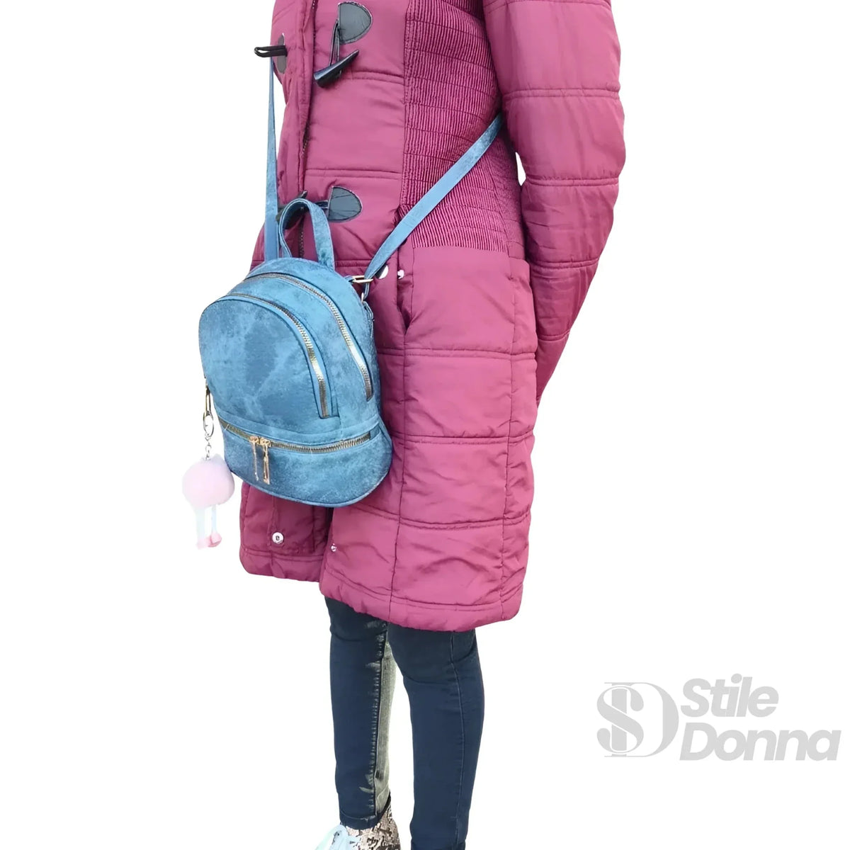 Azzurra Zaino Mini in Denim Blu