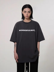 Loose Japanese Style Simple Half Sleeve Couple T-shirt
