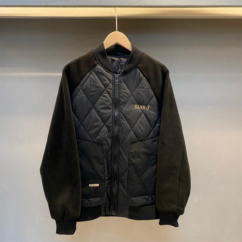 Stitching Design Baseball Uniform Cotton-padded Jacket